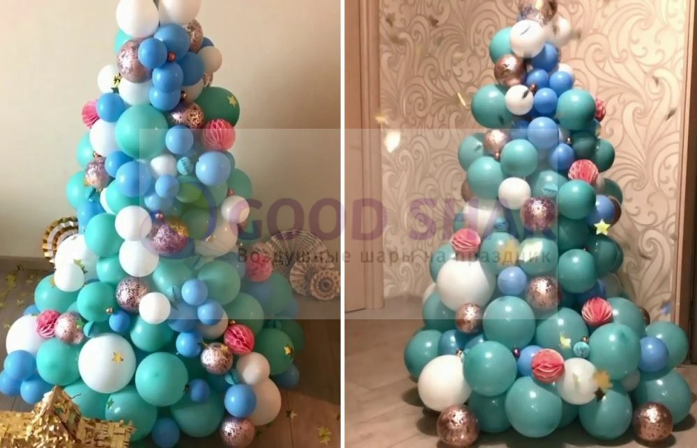 Елка из воздушных шаров