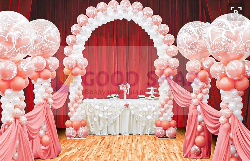 Оформление воздушными шарами свадеб фото от BallDecor