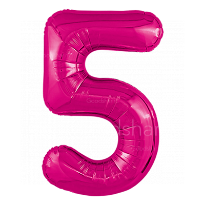 Цифра фольгированная 5 Fuchsia Цифра фольгированная 5 Fuchsia