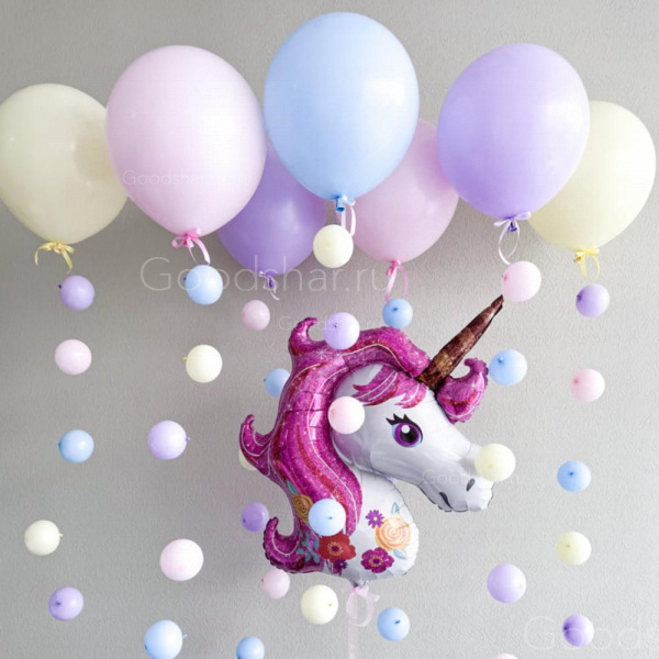 Набор воздушных шаров «Единорог в облаках №2»