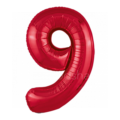 Цифра фольгированная 9 Red Цифра фольгированная 9 Red