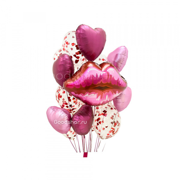 Набор воздушных шаров " Нежность / Поцелуй  ".