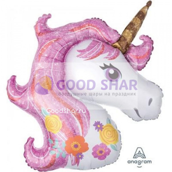 Фольгированный шар "Нежный единорог"