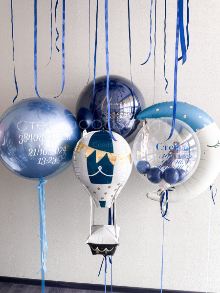 Набор воздушных шаров на выписку для мальчика №577