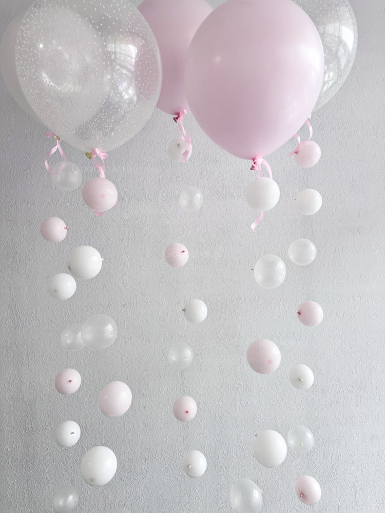 Набор воздушных шаров «Пудровый водопад»