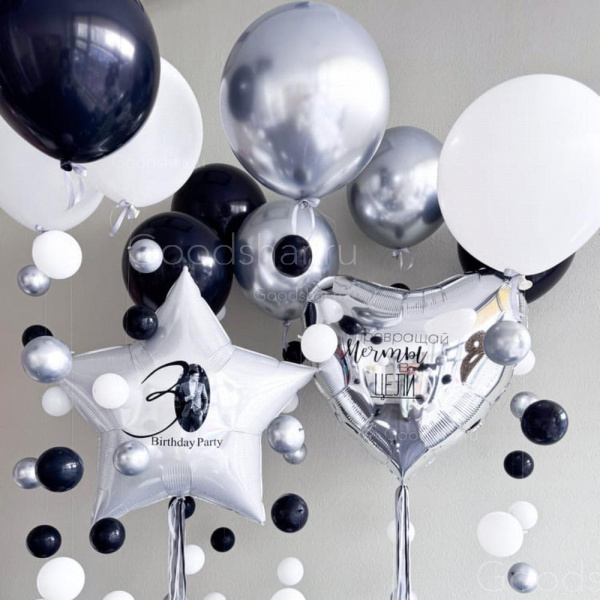 Набор воздушных шаров «Графитовый блеск №2»