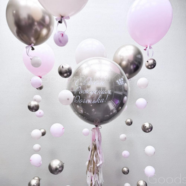 Набор воздушных шаров «Сияние серебра»
