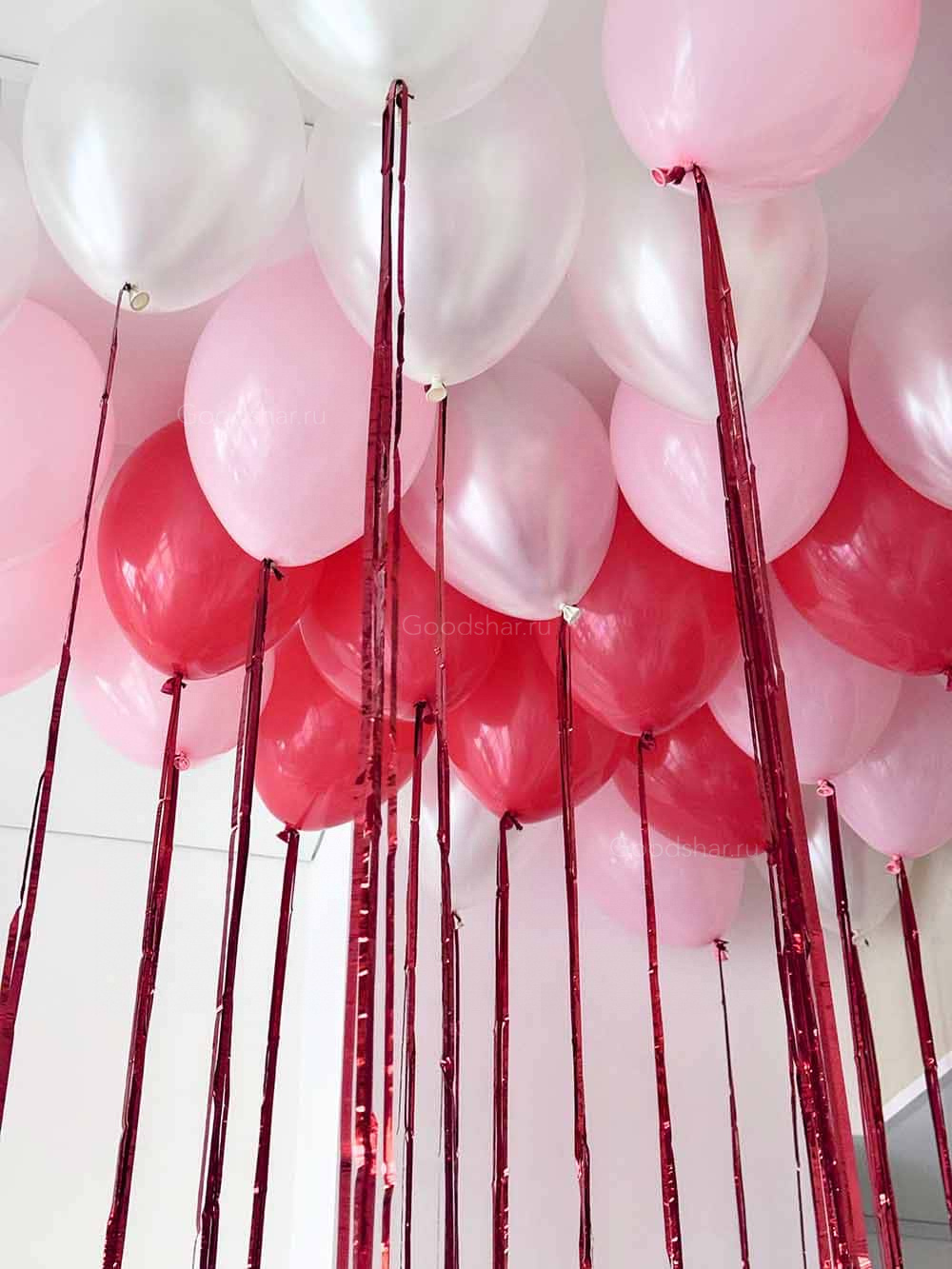 Набор воздушных шаров под потолок "Клубничный"