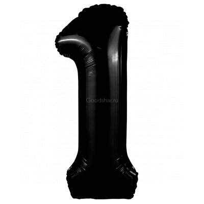 Цифра фольгированная 1 Black Цифра фольгированная 1 Black