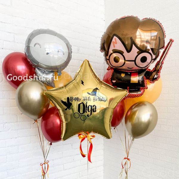 Набор воздушных шаров Гарри Поттер, Букля и большая звезда