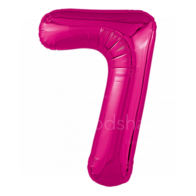 Цифра фольгированная 7 Fuchsia Цифра фольгированная 7 Fuchsia