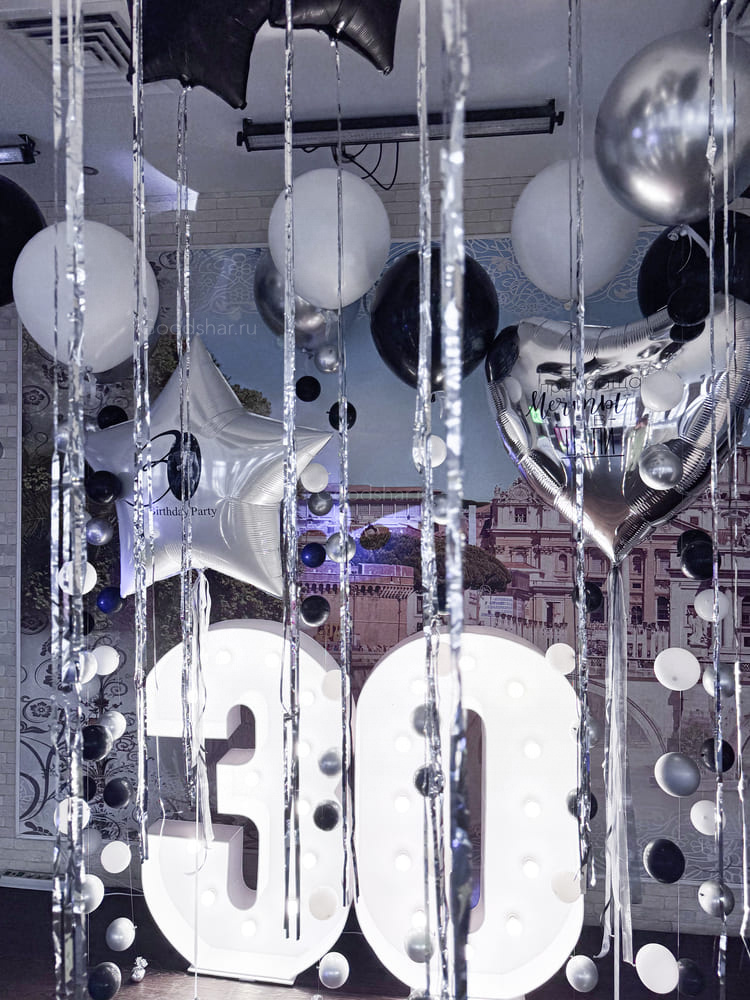 Набор воздушных шаров «Графитовый блеск»