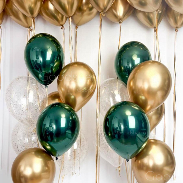 Набор воздушных шаров на выписку «Изумрудный блеск»