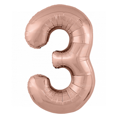 Цифра фольгированная 3 Rose Gold Цифра фольгированная 3 Rose Gold