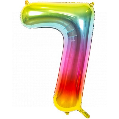 Цифра фольгированная 7 Rainbow Цифра фольгированная 7 Rainbow