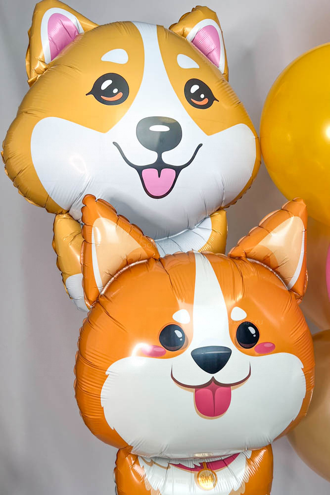 Набор воздушных шаров «Весёлые корги»