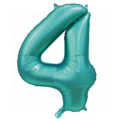 Цифра фольгированная 4 Satin Teal Цифра фольгированная 4 Satin Teal