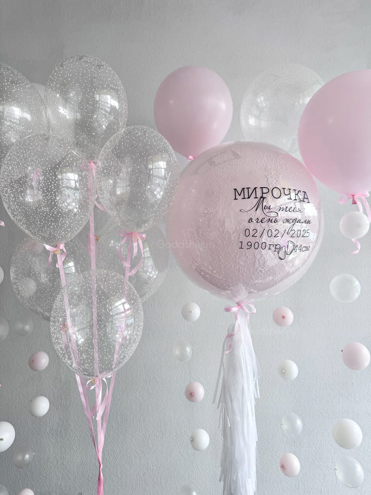 Набор воздушных шаров «Нежная метрика»