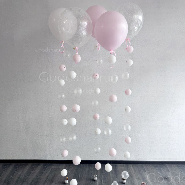 Набор воздушных шаров «Пудровый водопад»