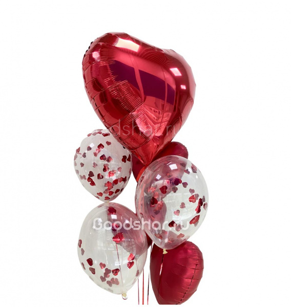 Набор воздушных шаров " Люблю тебя больше жизни ".