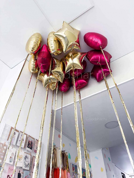 Набор воздушных шаров «Любовь и золото»