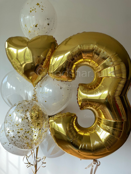 Набор воздушных шаров "Золотой букет" Набор воздушных шаров "Золотой букет"