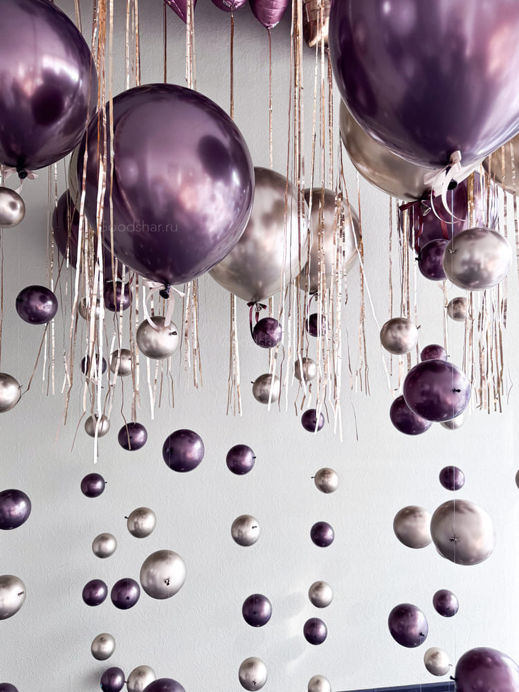 Набор воздушных шаров «Гранат и золото»