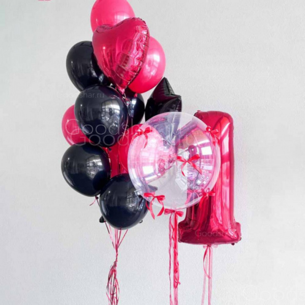 Набор воздушных шаров на годик "Смородина"