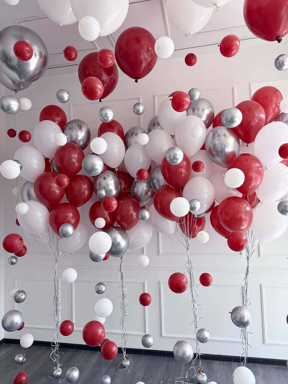 Шары на цепочке + фонтаны 