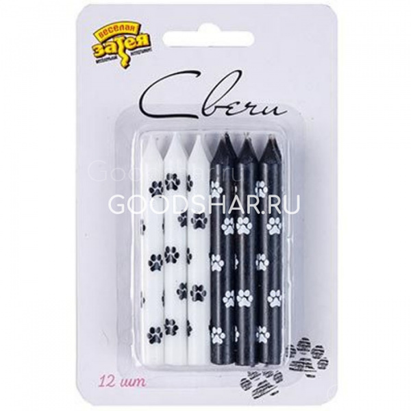 Свечи д/торта Котики 8см 12шт