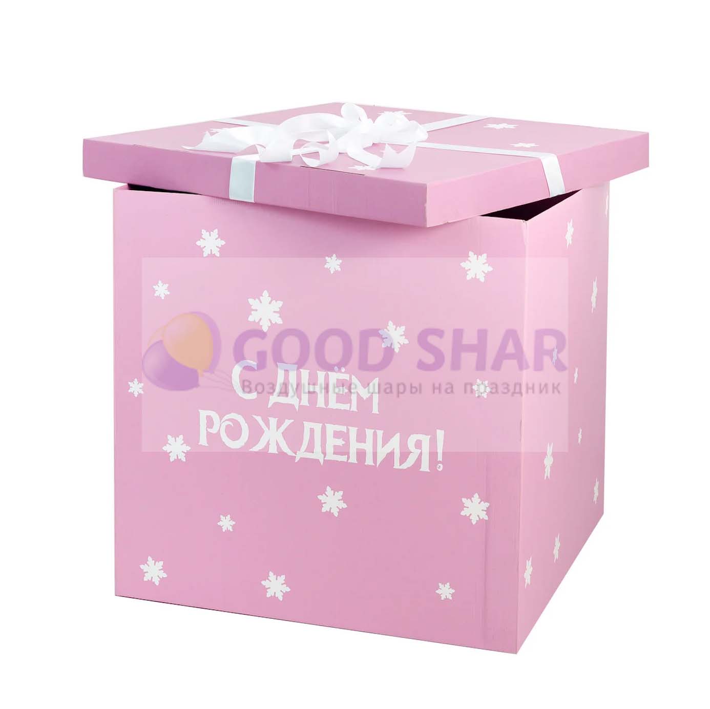 Коробка-сюрприз с воздушными шарами для девочки № 719