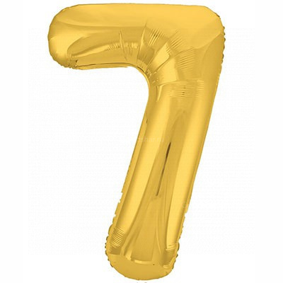 Цифра фольгированная 7 Gold Цифра фольгированная 7 Gold