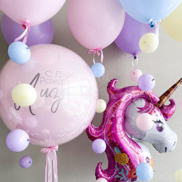 Набор воздушных шаров «Единорог в облаках»