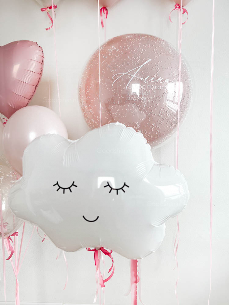 Набор воздушных шаров на выписку «Розовое облачко»