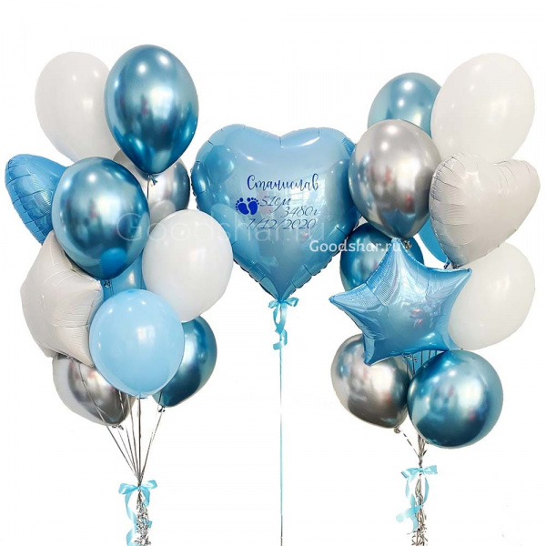 Набор воздушных шаров на выписку для мальчика  № 842