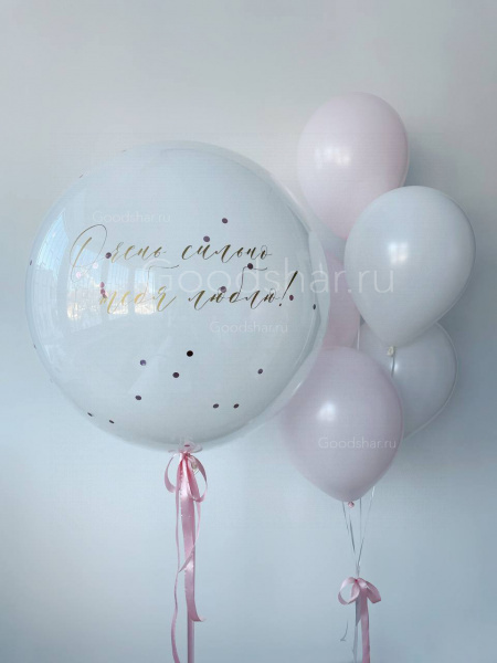 Набор воздушных шаров на выписку для девочки "Сахарная пудра" Набор воздушных шаров на выписку для девочки "Сахарная пудра"