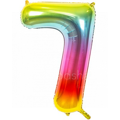 Цифра фольгированная 7 Rainbow Цифра фольгированная 7 Rainbow