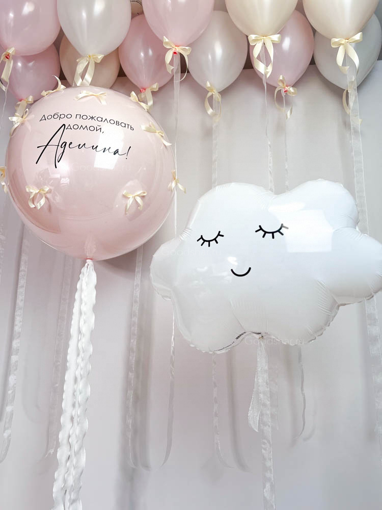 Набор воздушных шаров на выписку для девочки «Воздушное утро»