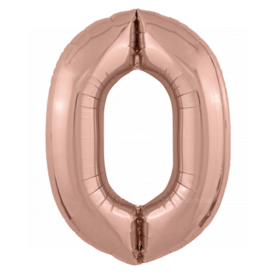 Цифра фольгированная 0 Rose Gold Цифра фольгированная 0 Rose Gold