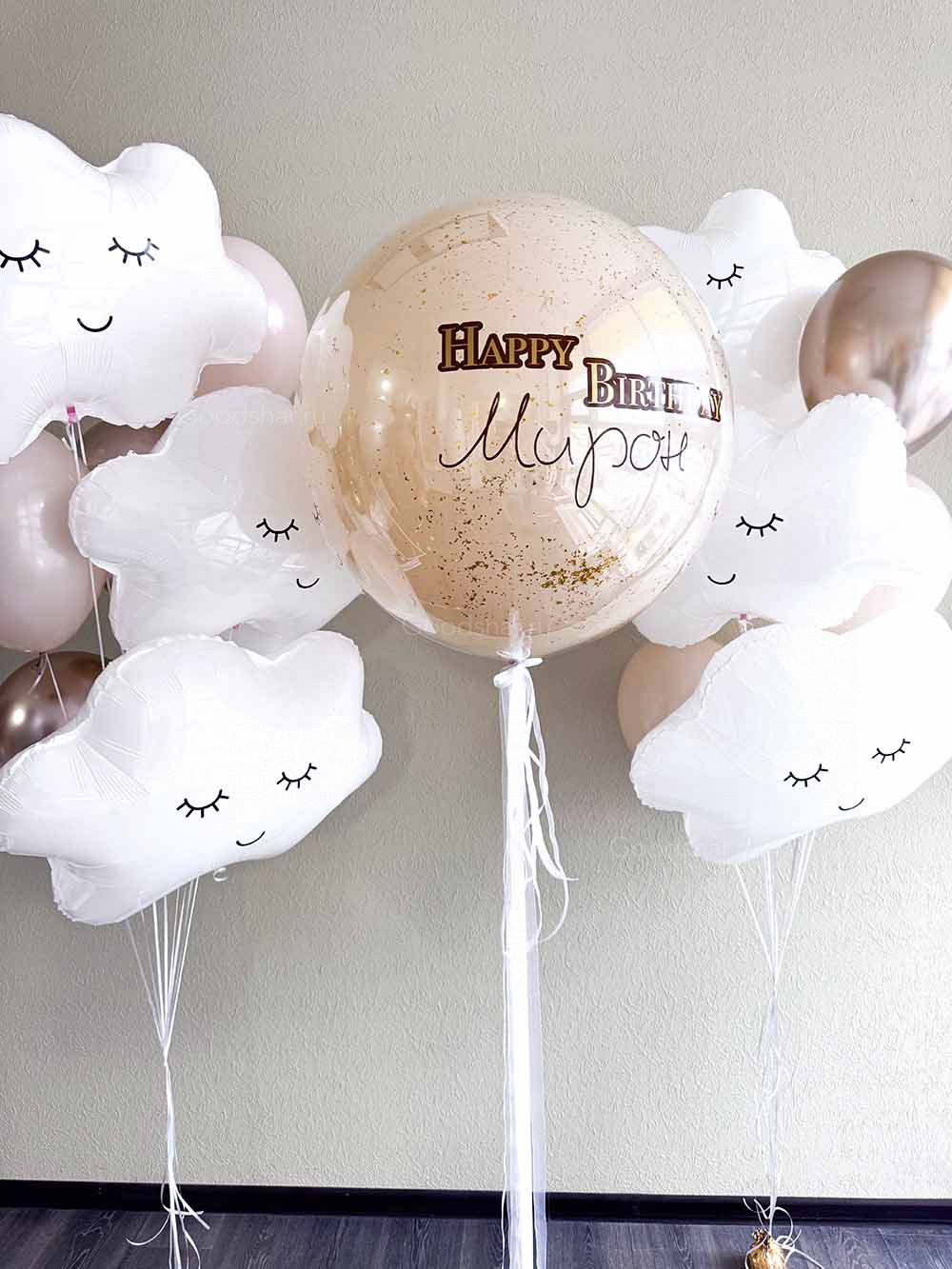 Набор воздушных шаров на годик "Облака №4"