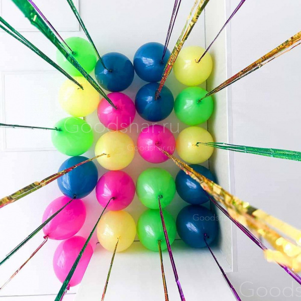 Набор воздушных шаров по потолок "Неоновый"