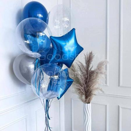 Набор воздушных шаров на выписку для мальчика "Морской бриз"