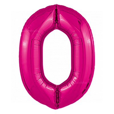 Цифра фольгированная 0 Fuchsia Цифра фольгированная 0 Fuchsia