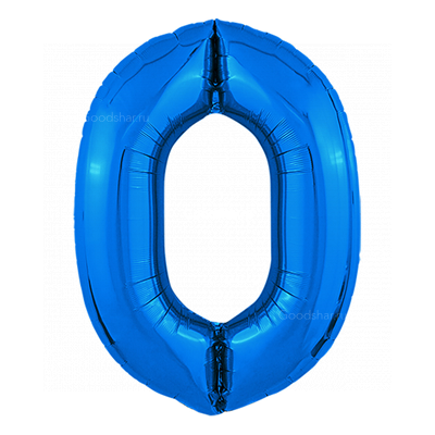 Цифра фольгированная 0 Blue Цифра фольгированная 0 Blue