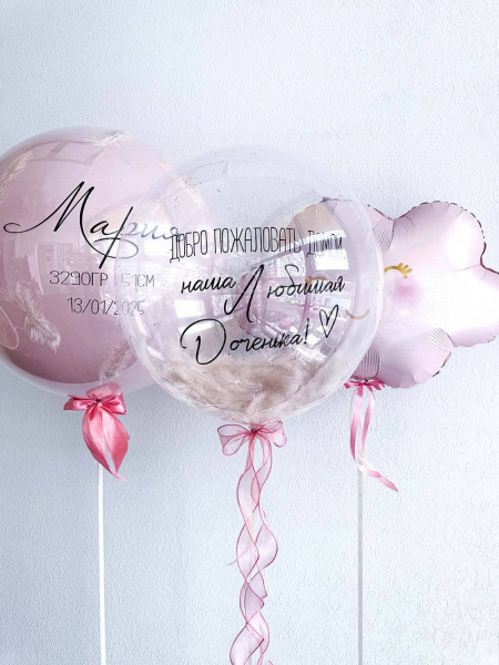 Набор воздушных шаров на выписку для девочик №580