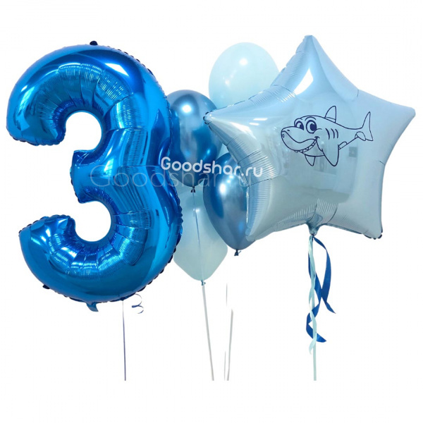 Набор воздушных шаров "Акулёнок"