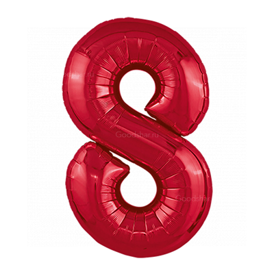 Цифра фольгированная 8 Red Цифра фольгированная 8 Red