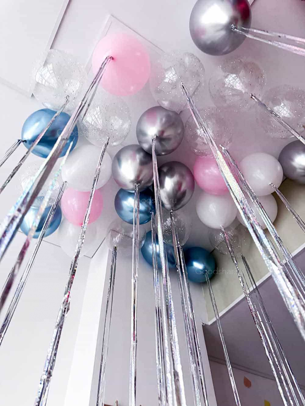 Шары под потолок на дождике «Нежное мерцание» 30 шт.