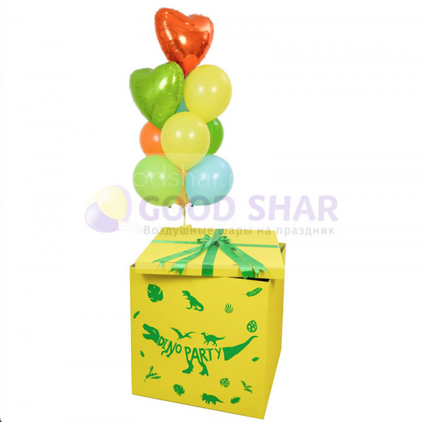 Коробка-сюрприз с воздушными шарами для детей № 695