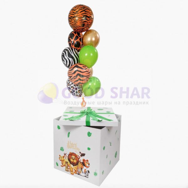 Коробка-сюрприз с воздушными шарами для детей № 712